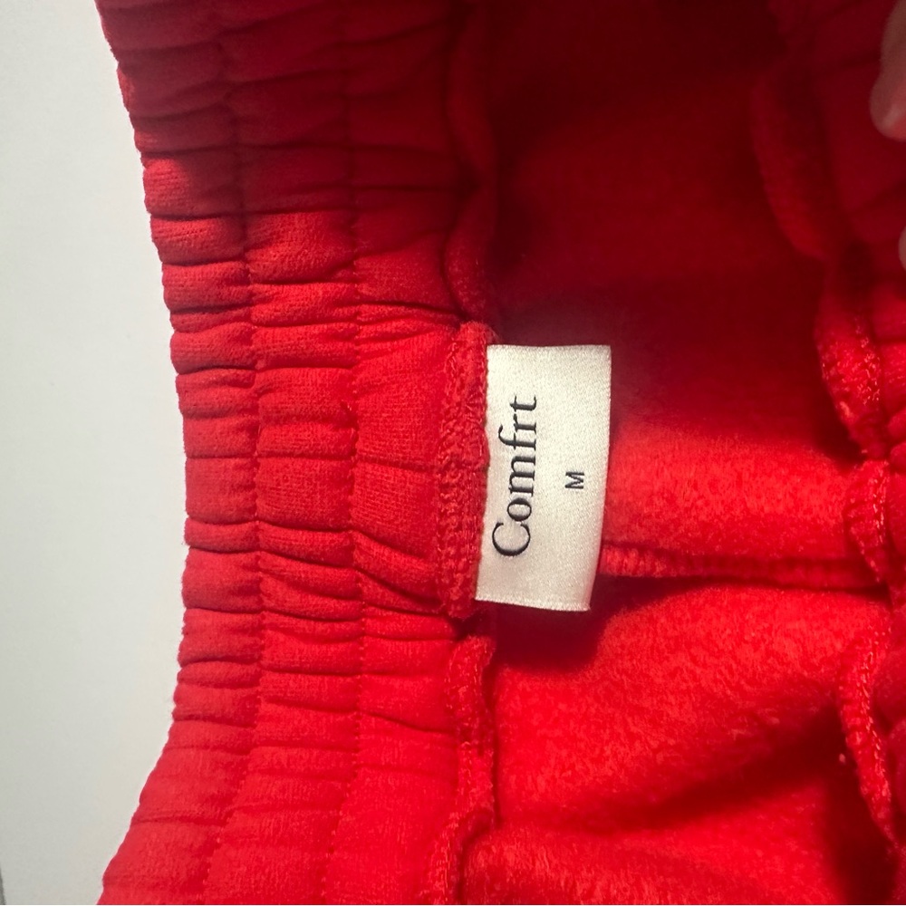 Comfrt Red Fleece Hoodie Jogger Set Women’s Large Cozy Lounge Sweat Set - Picture 9 of 15